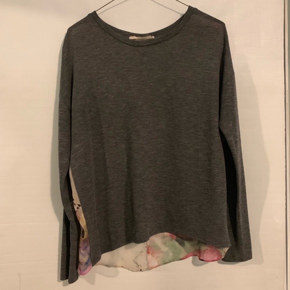 Floral Silk Back Top - Picture 2 of 3